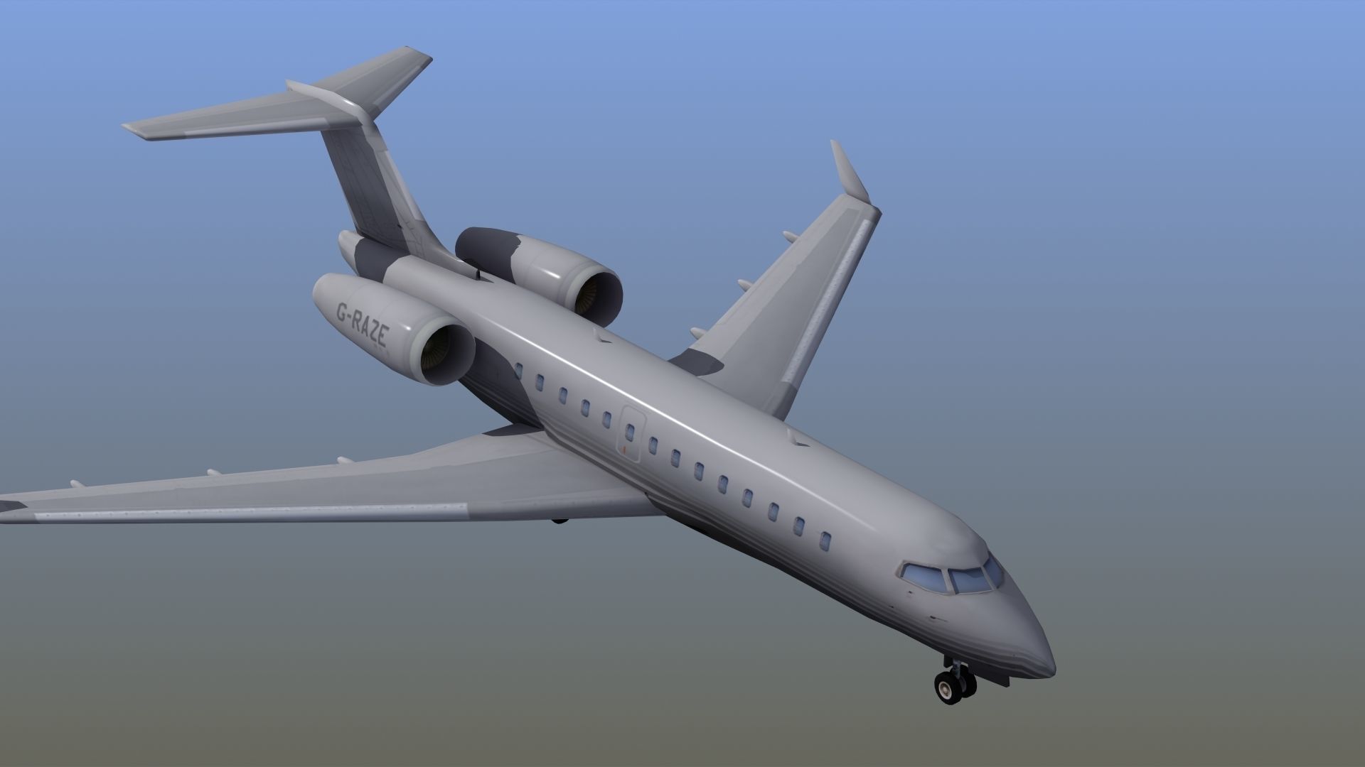 Global Express Aircraft 3D model_18