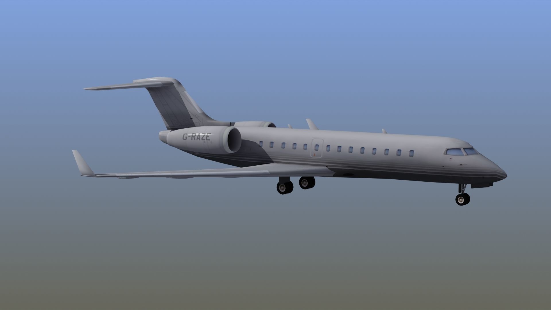 Global Express Aircraft 3D model_8