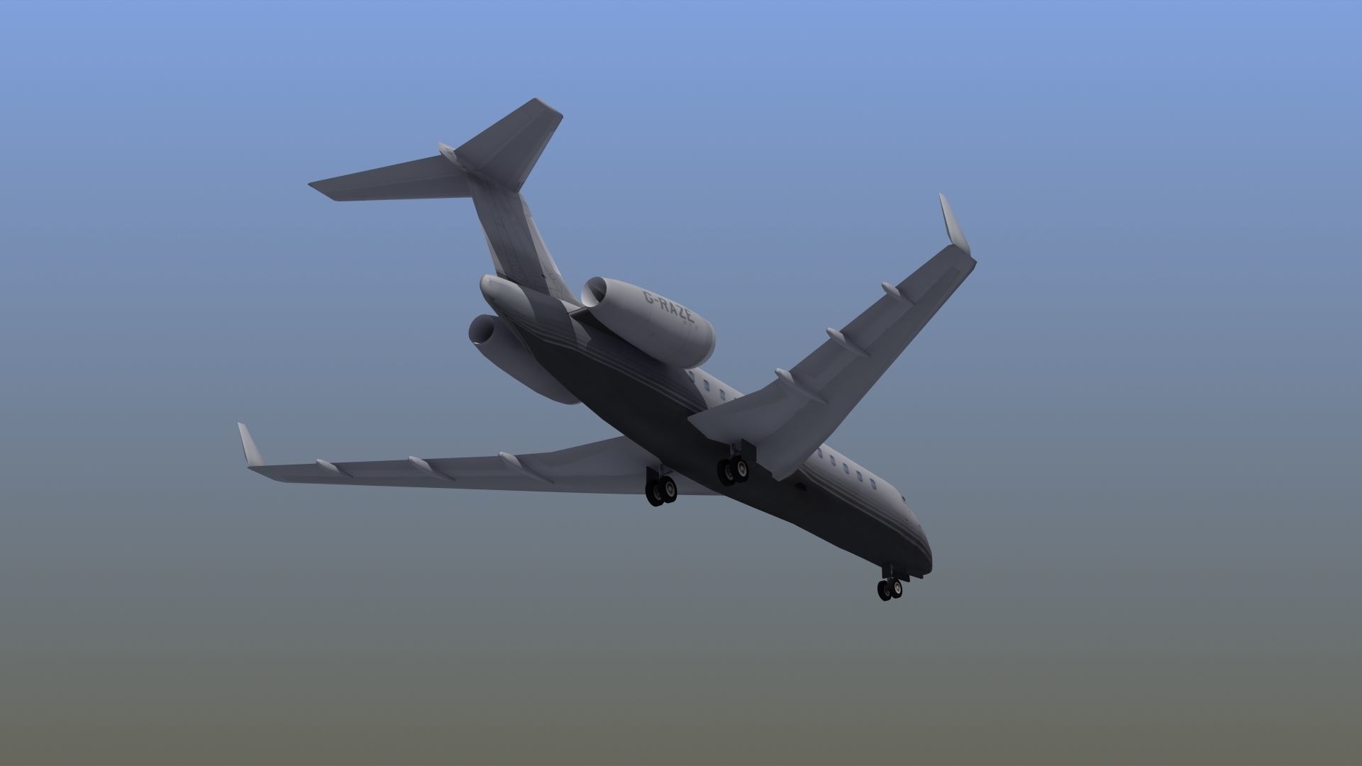 Global Express Aircraft 3D model_6