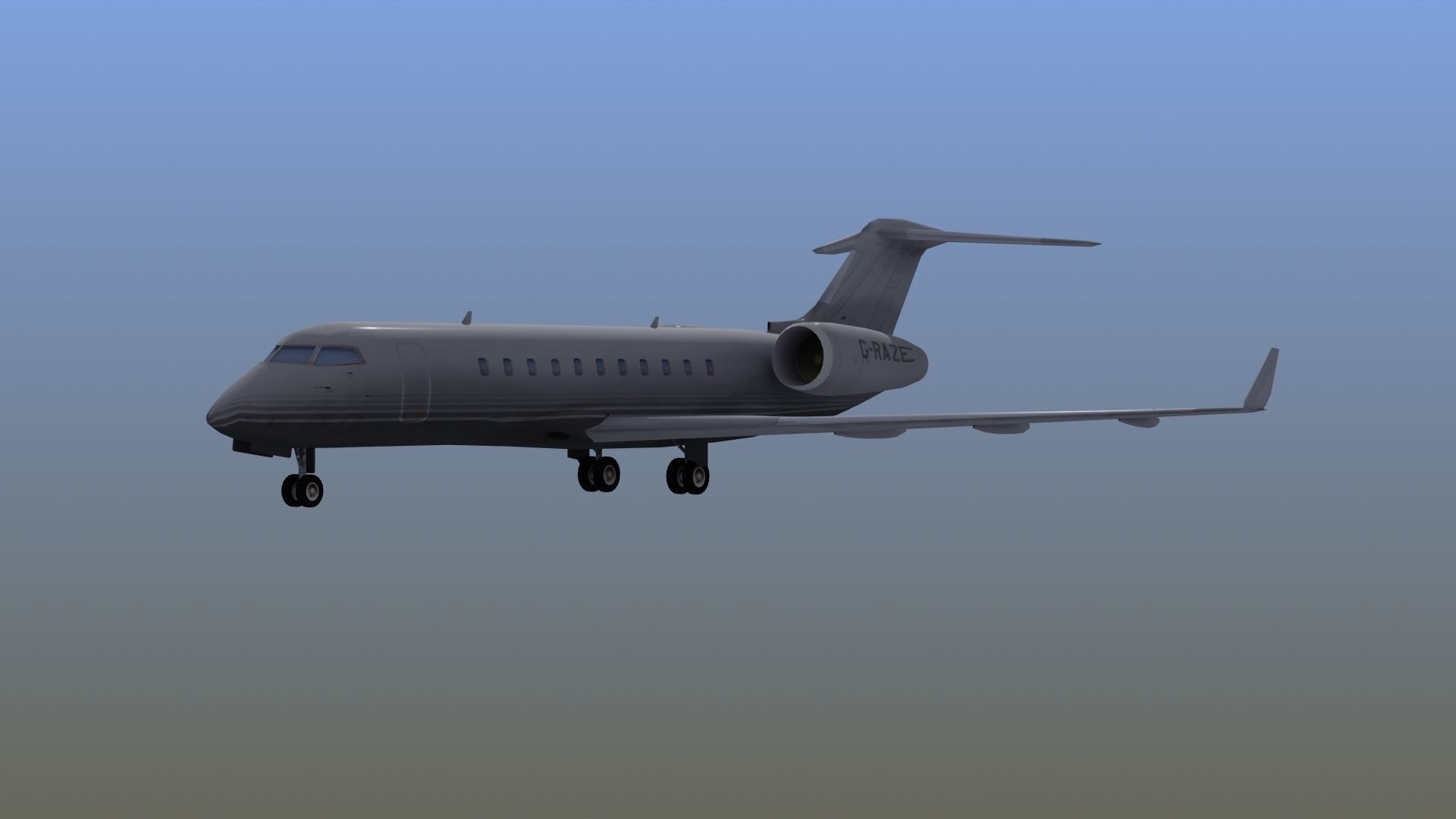 Global Express Aircraft 3D model_11