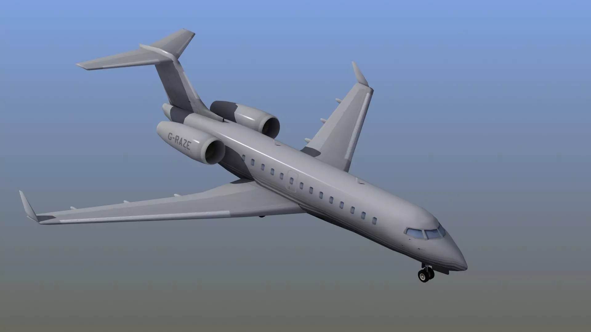 Global Express Aircraft 3D model_0