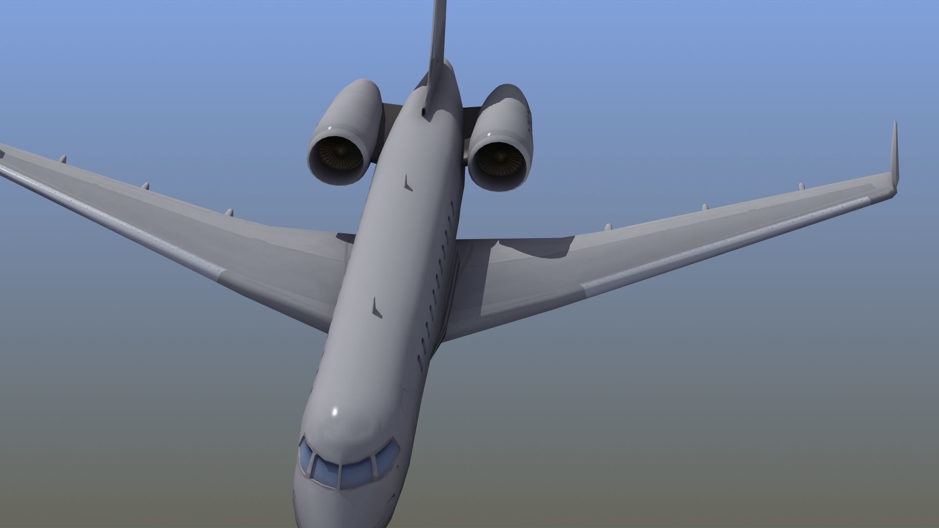 Global Express Aircraft 3D model_1