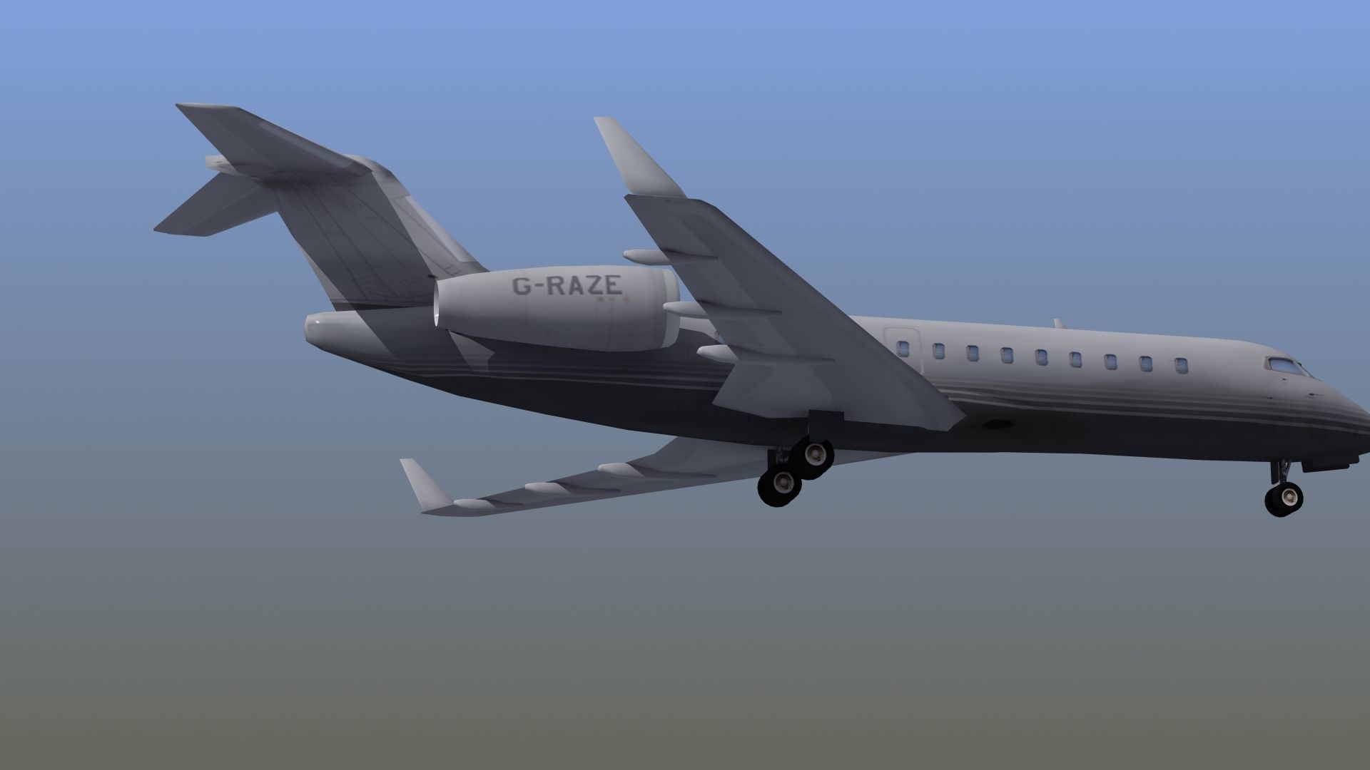 Global Express Aircraft 3D model_7