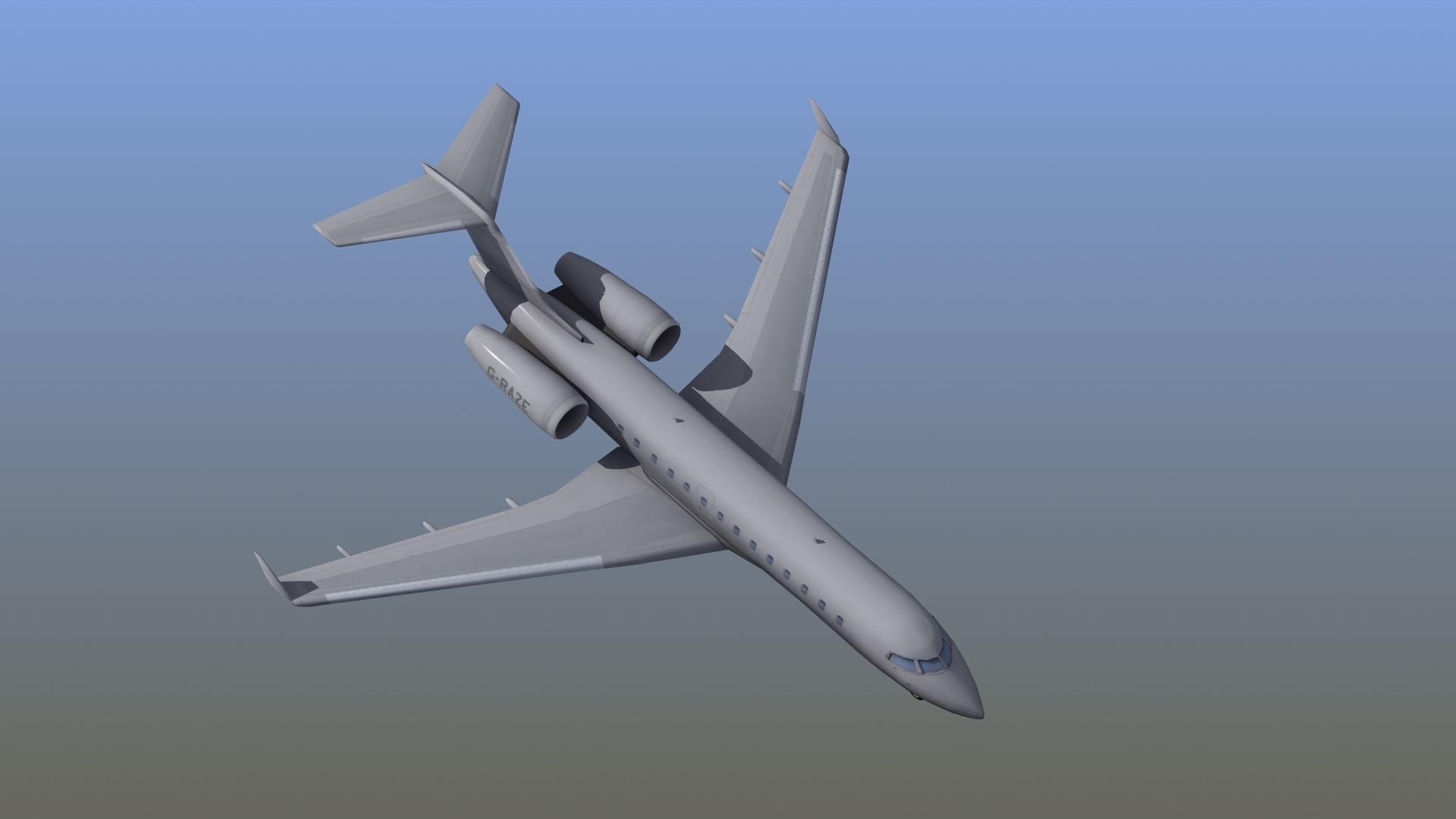 Global Express Aircraft 3D model_19
