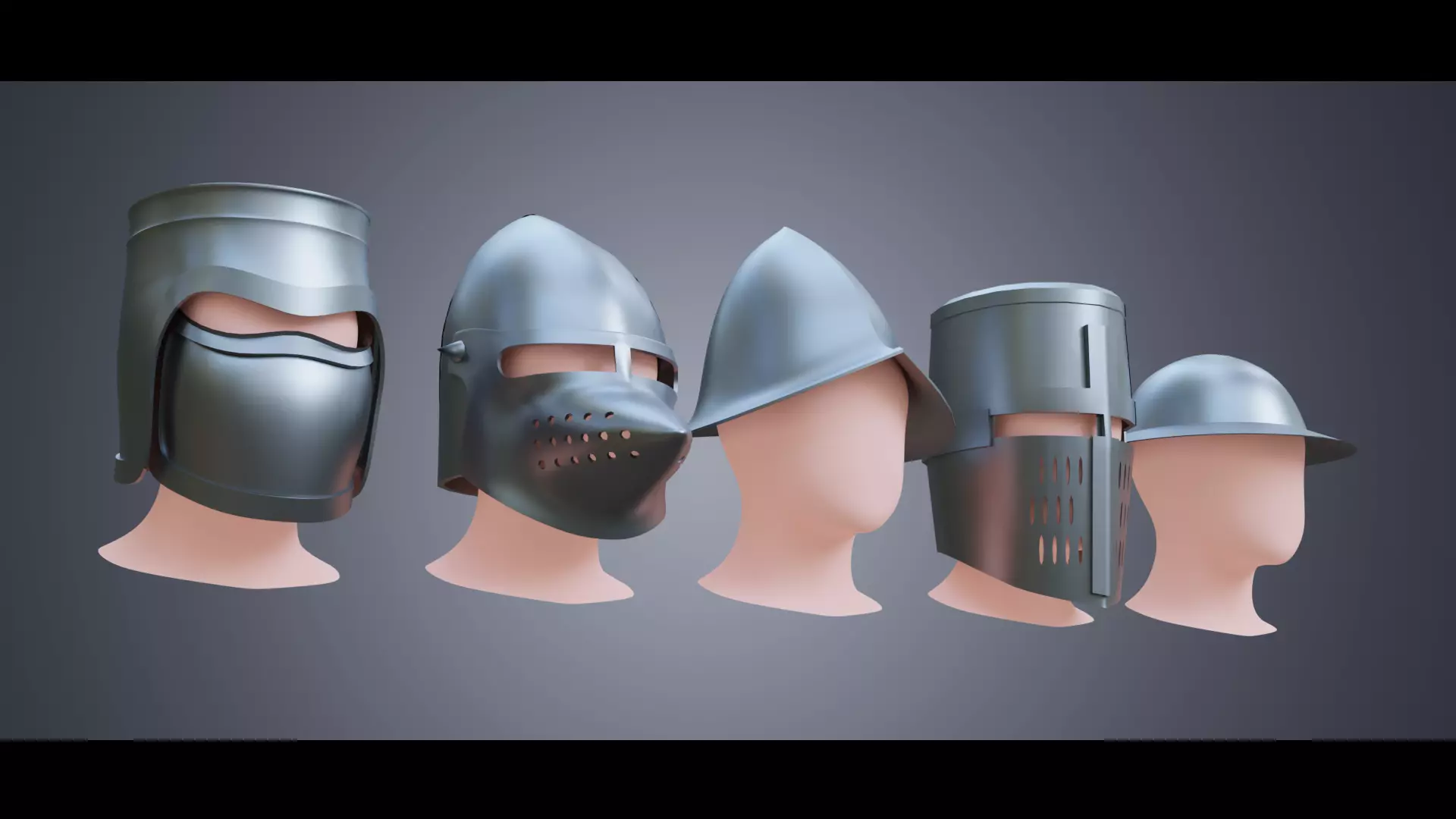 BASE HELMET MODELS 6-10 Low-poly 3D model_0
