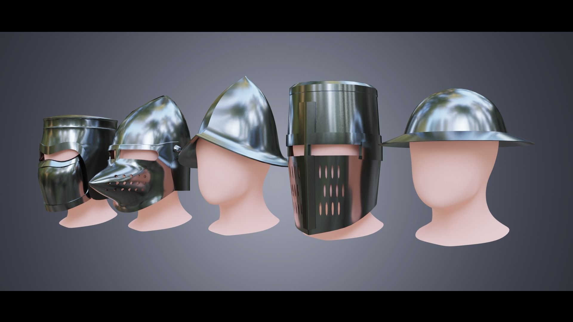 BASE HELMET MODELS 6-10 Low-poly 3D model_3