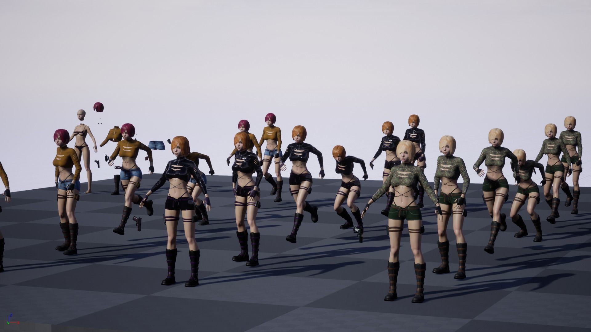 Gunner Girl Low-poly 3D model_26