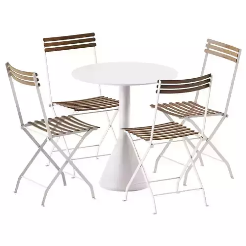 Palissade Cone Table by Hay and Flower Folding Chair Ethimo