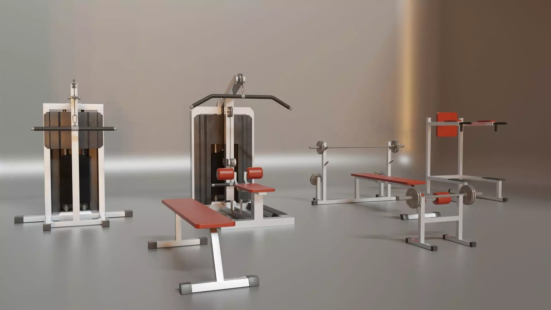 Fitness Machine Gym Collection 3D model 3D model