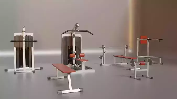 Fitness Machine Gym Collection 3D model