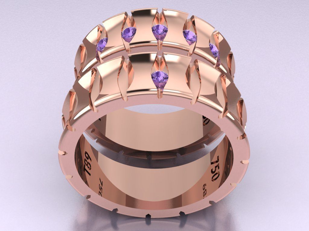 ring set 17 collection1 3D print model_2