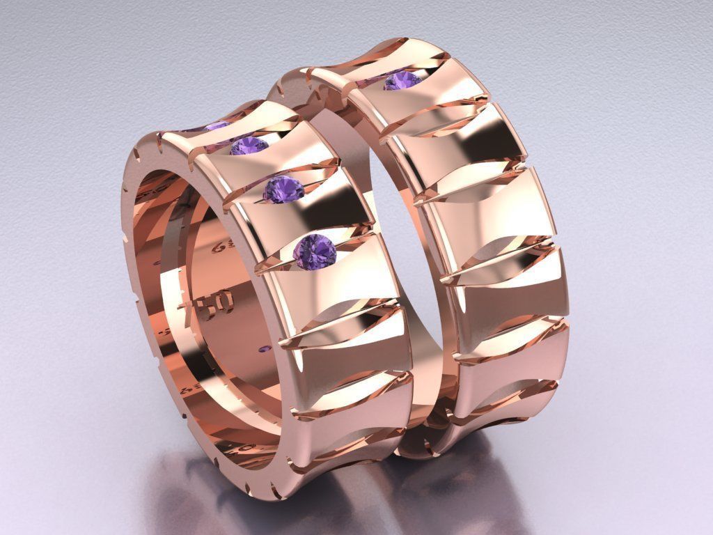 ring set 17 collection1 3D print model_1