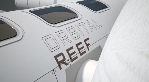 Orbital Reef Space Station with Boeing Starliner Docking Left 3D model_5