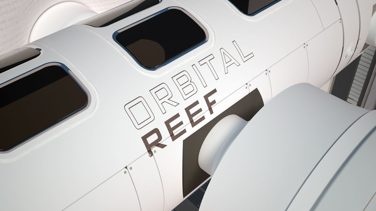 Orbital Reef Space Station with Boeing Starliner Docking Left 3D model_47