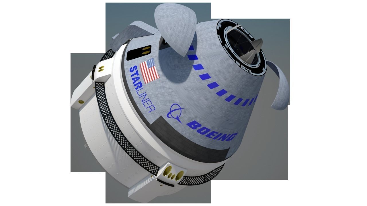 Orbital Reef Space Station with Boeing Starliner Docking Left 3D model_16