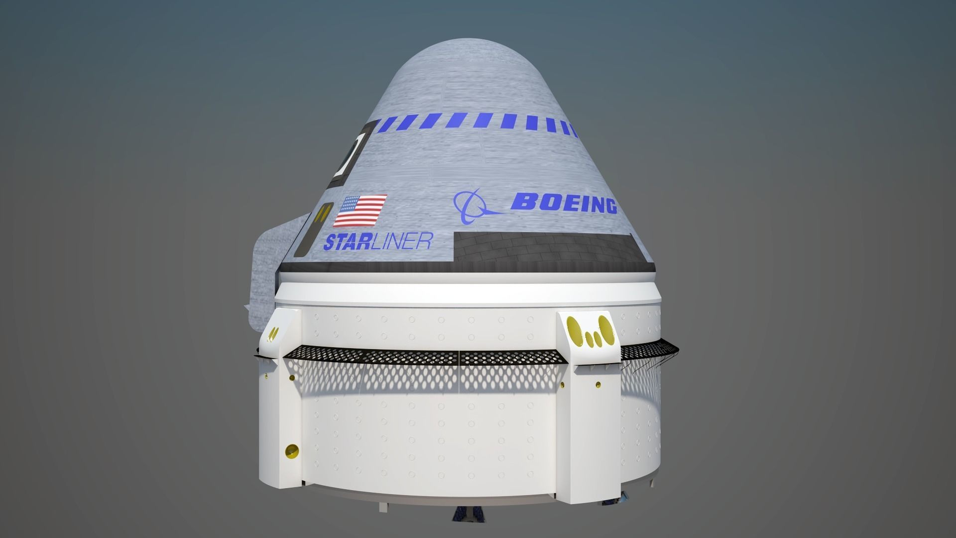 Orbital Reef Space Station with Boeing Starliner Docking Left 3D model_17