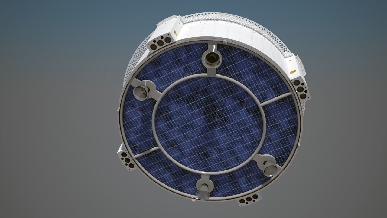 Orbital Reef Space Station with Boeing Starliner Docking Left 3D model_36