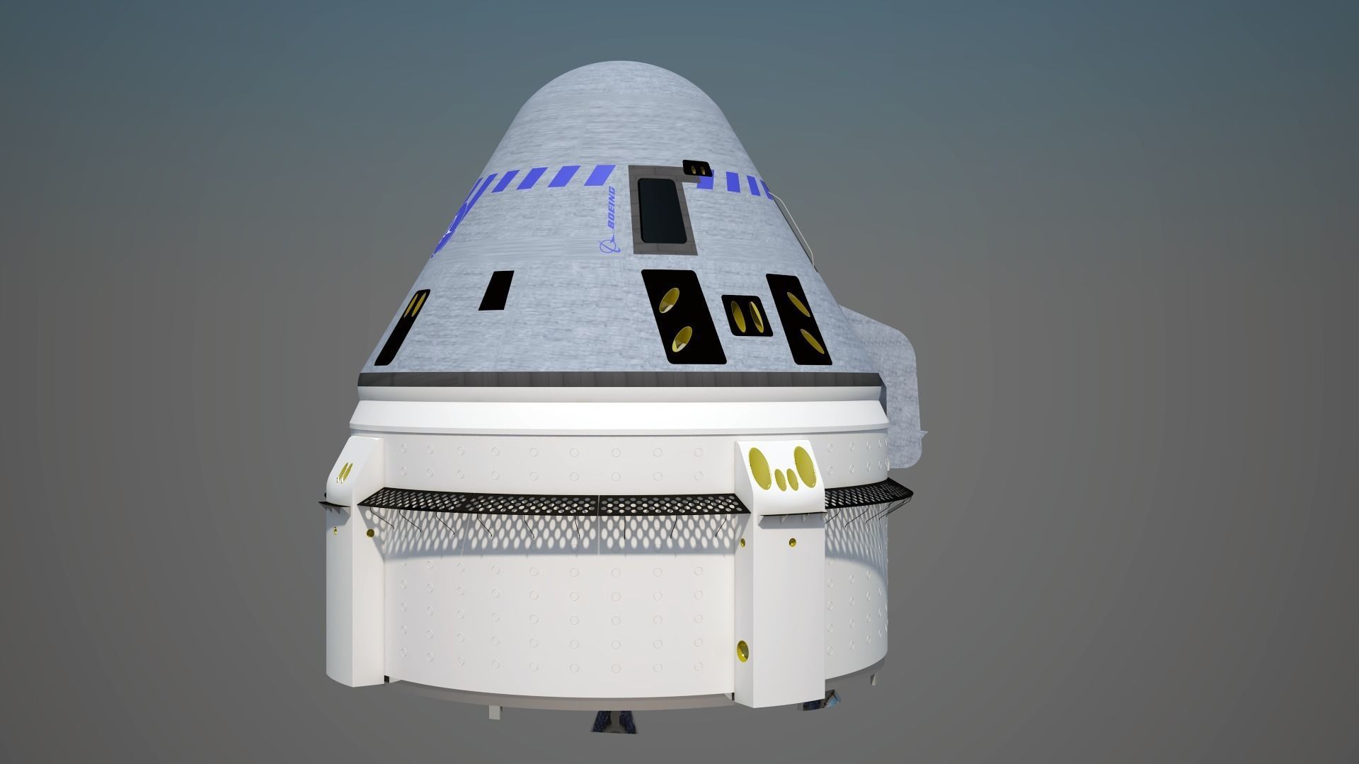 Orbital Reef Space Station with Boeing Starliner Docking Left 3D model_23