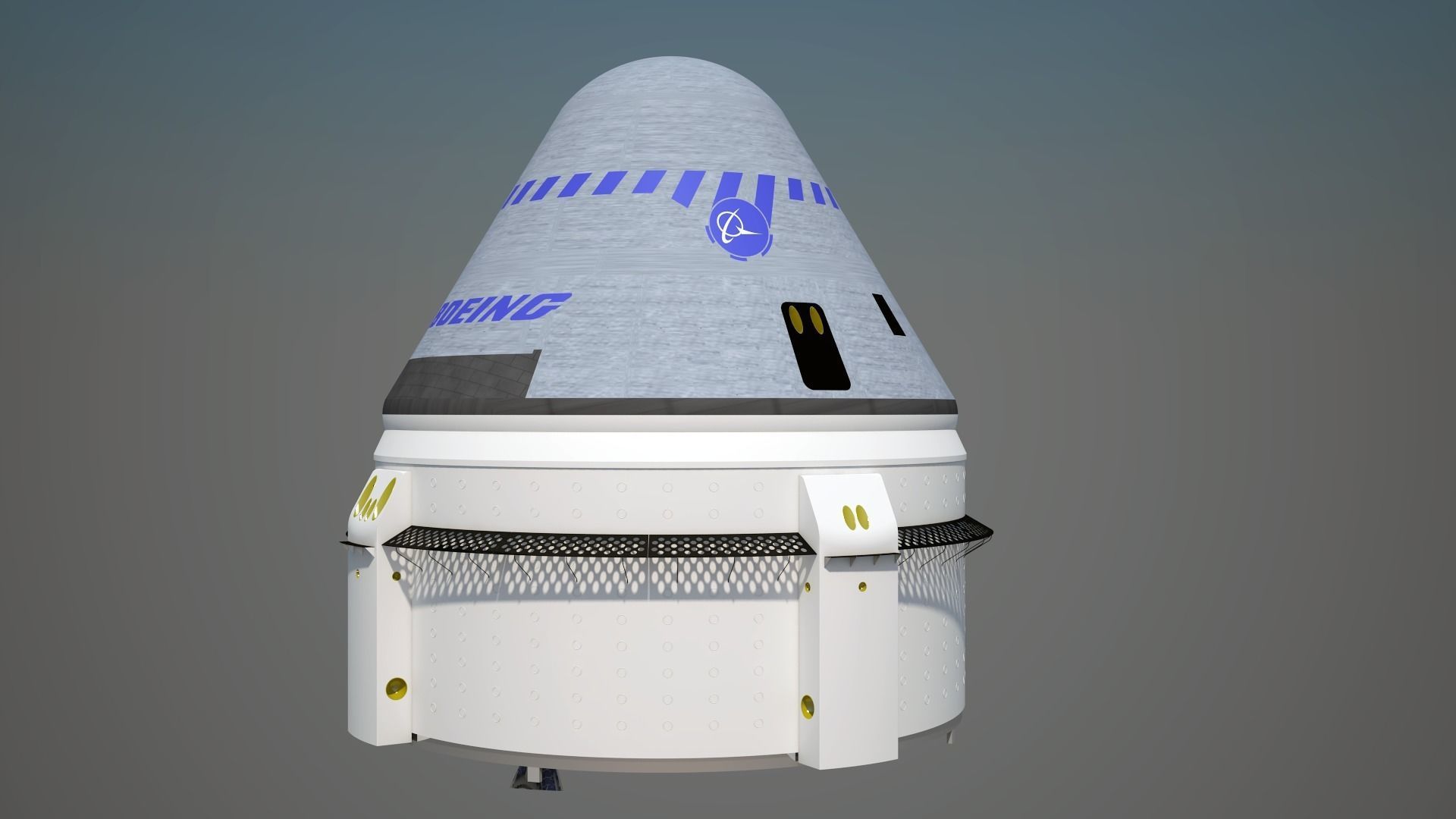 Orbital Reef Space Station with Boeing Starliner Docking Left 3D model_35