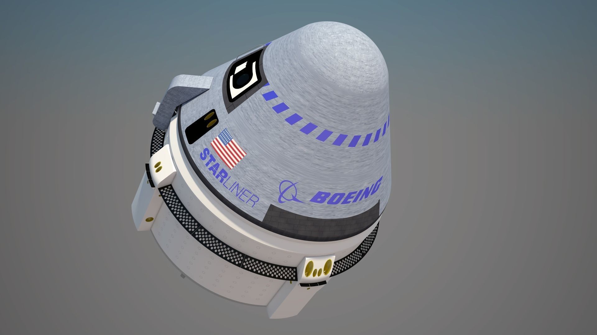 Orbital Reef Space Station with Boeing Starliner Docking Left 3D model_25