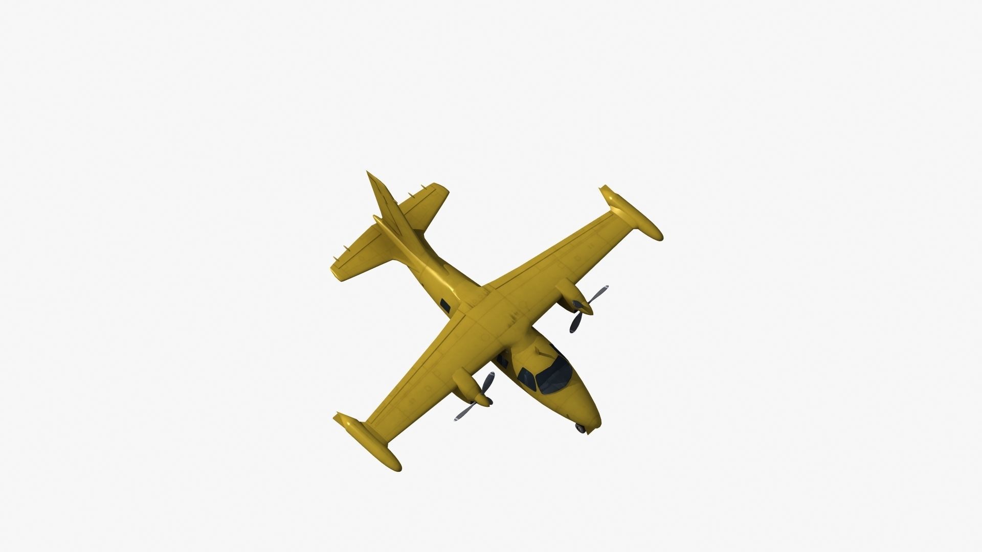 Mitsubishi MU-2 Low-poly 3D model_41