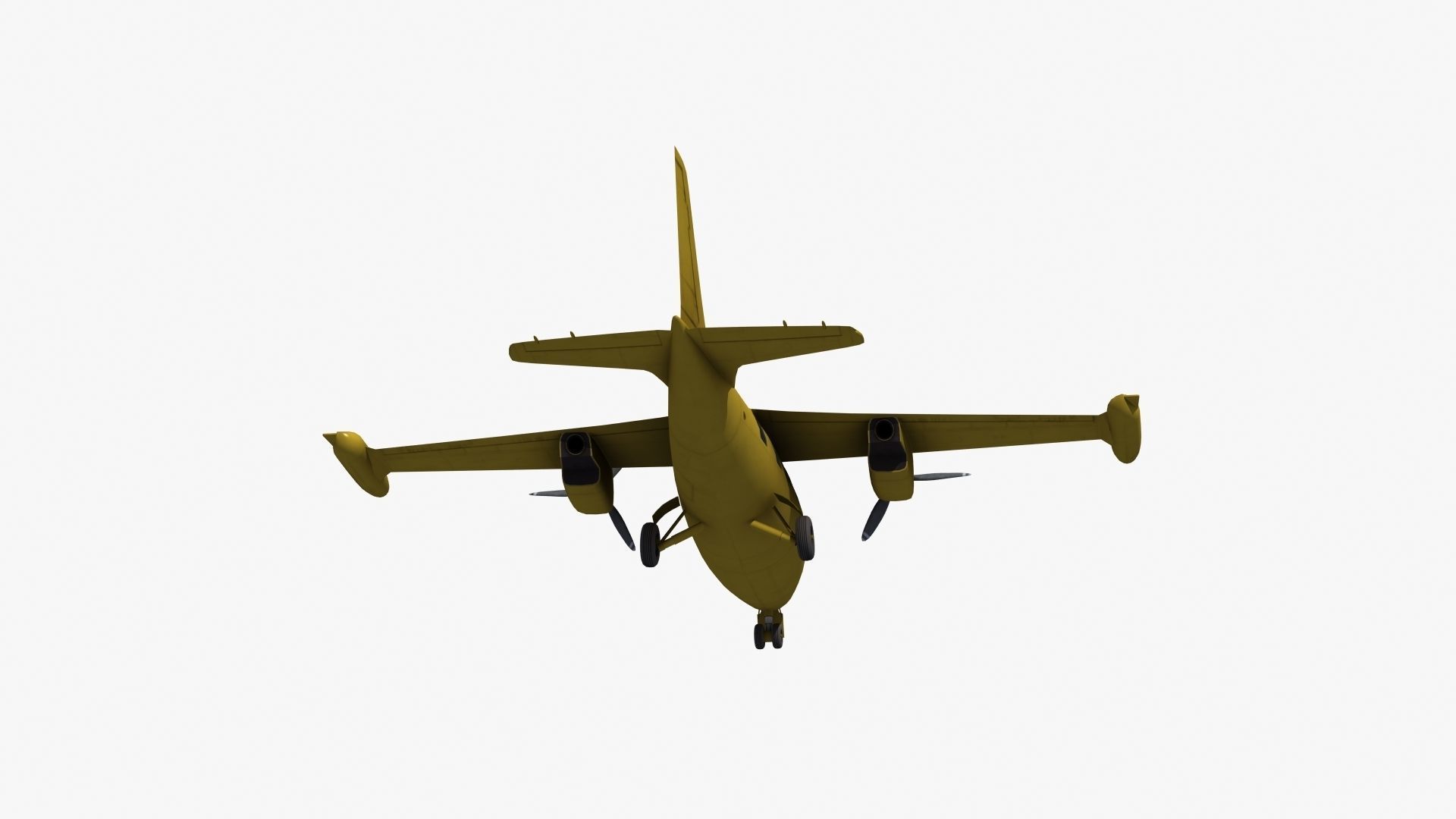 Mitsubishi MU-2 Low-poly 3D model_26