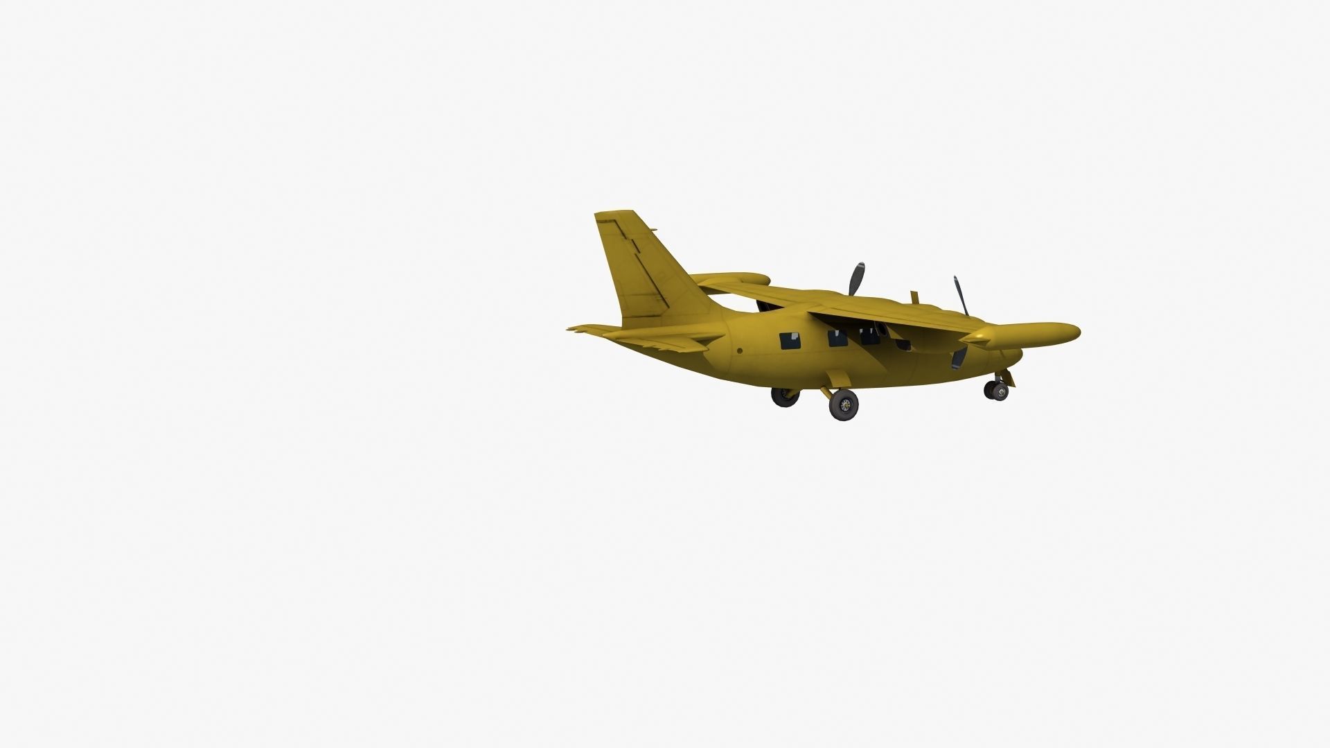 Mitsubishi MU-2 Low-poly 3D model_31