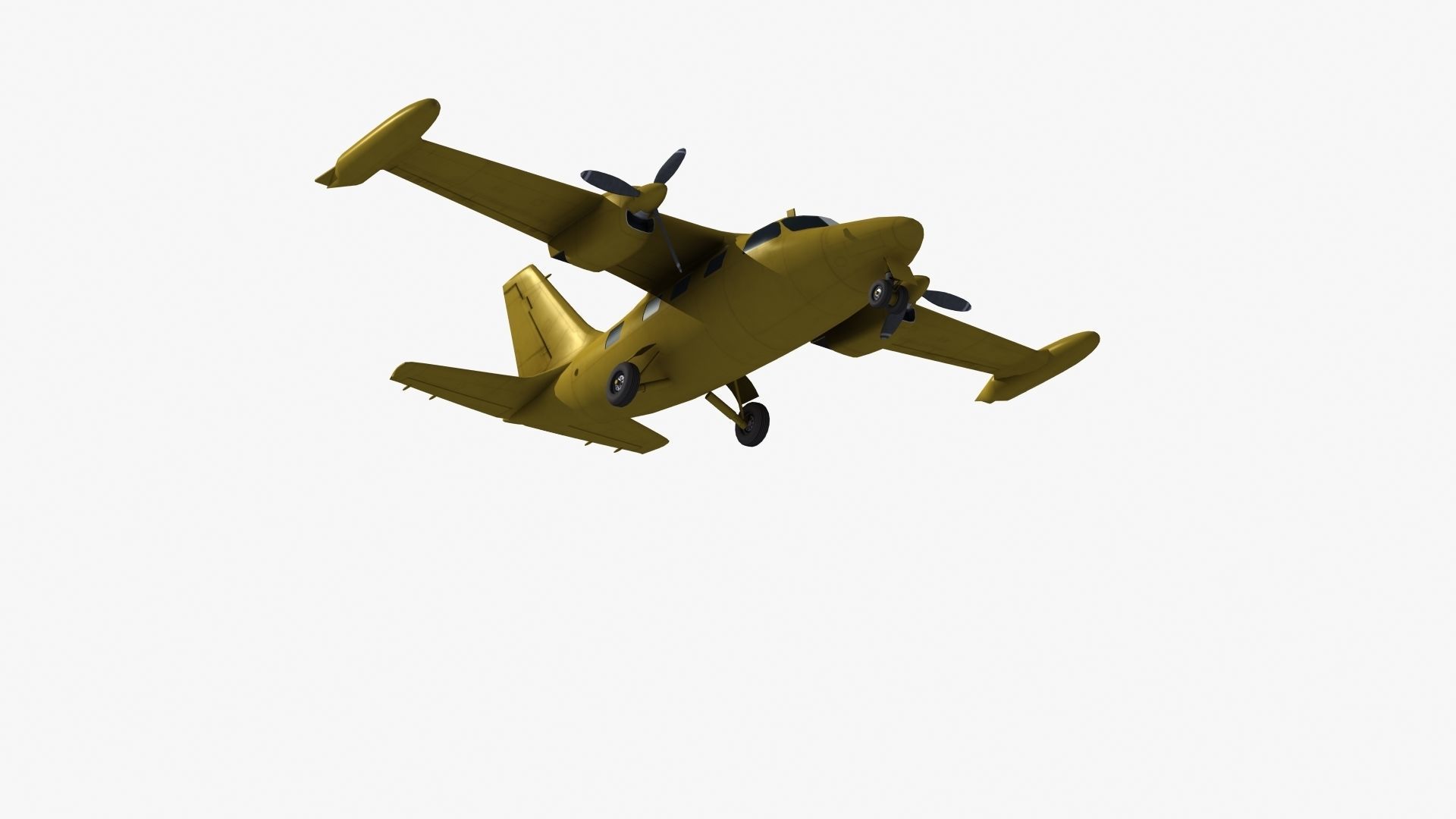 Mitsubishi MU-2 Low-poly 3D model_39