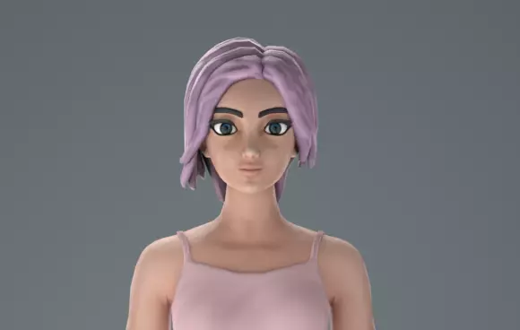 Woman in shorts Free low-poly 3D model