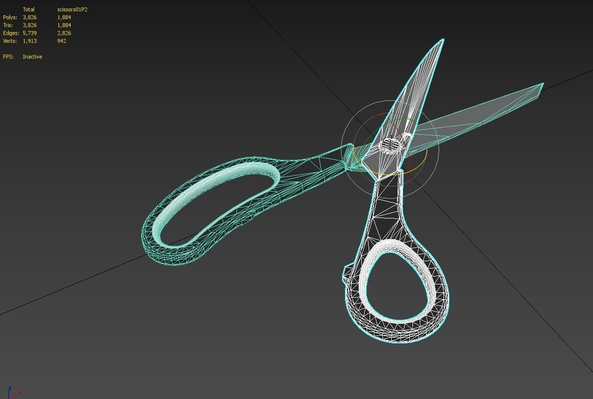 Scissors M1 Low-poly 3D model_31