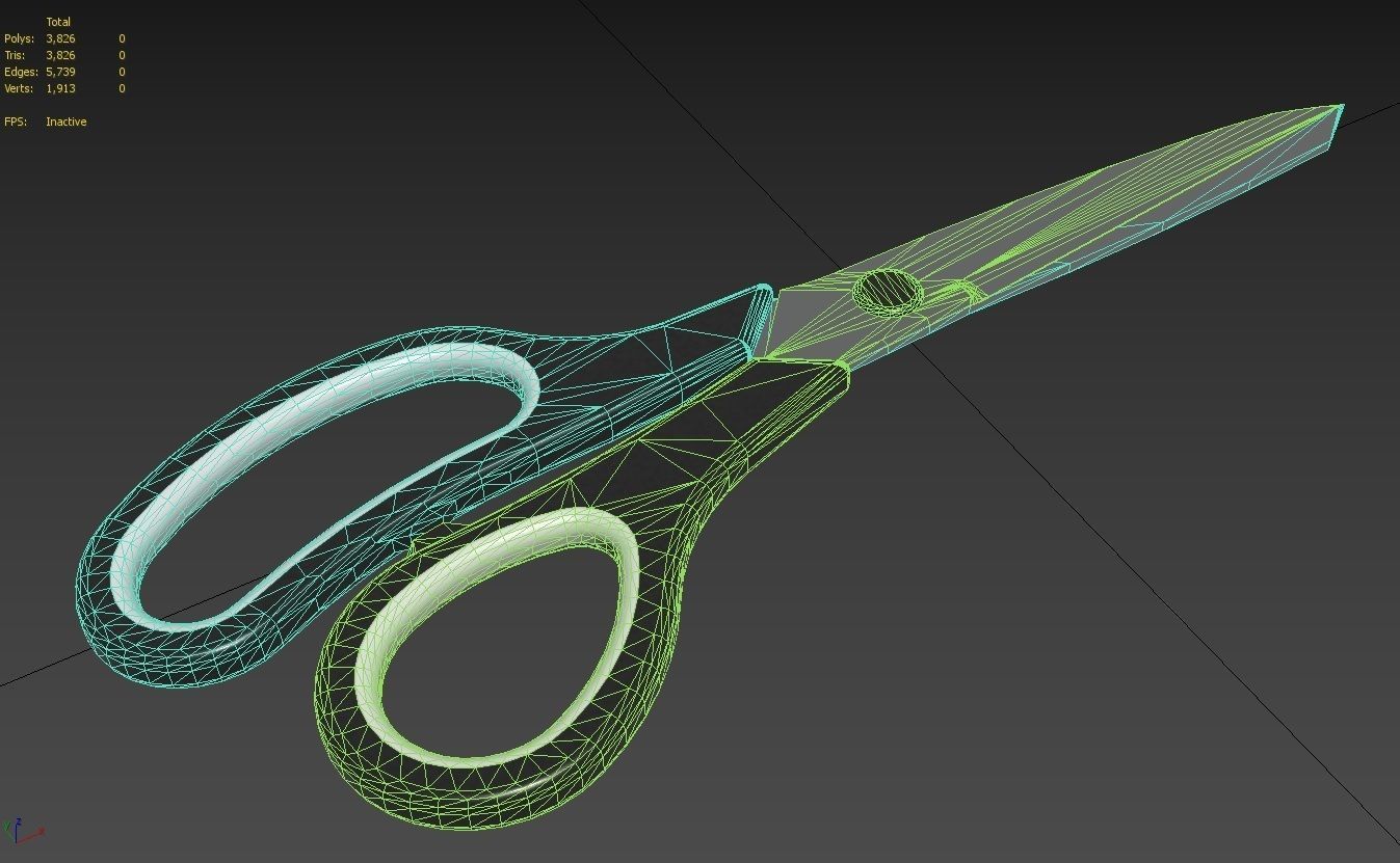 Scissors M1 Low-poly 3D model_30