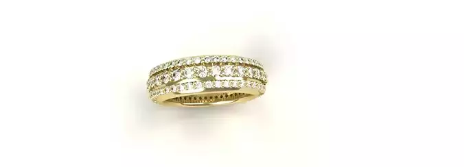 Diamond Eternity Ring Size 7 Gold Silver Platinum Luxury Jewelry