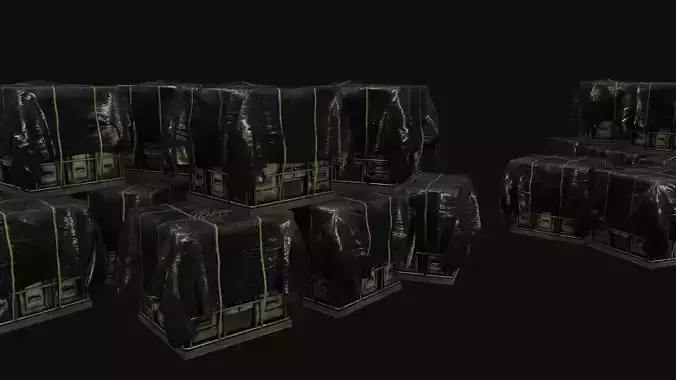 Industrial Covered Cargo Container Free low-poly 3D model