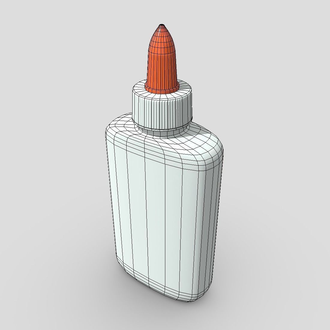 Glue Bottle Low-poly 3D model_6