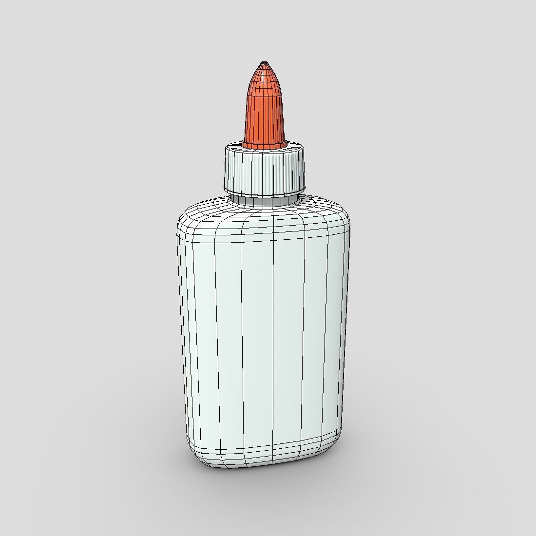 Glue Bottle Low-poly 3D model_2