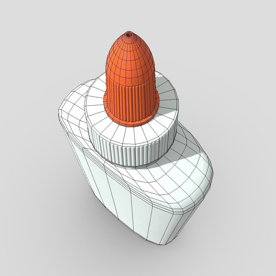 Glue Bottle Low-poly 3D model_8
