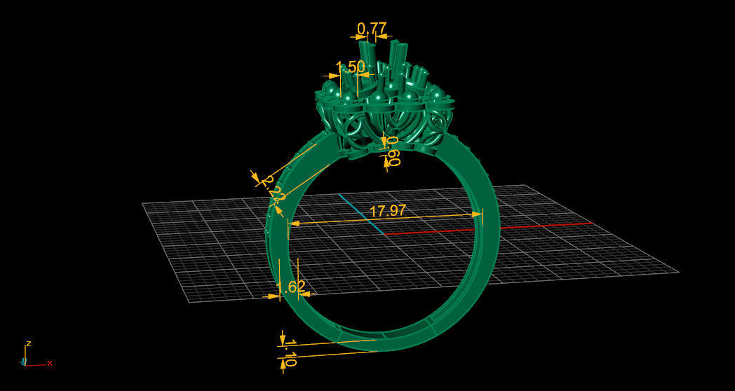 Ring Made With Gemvision Matrix9 3D 3D print model_10