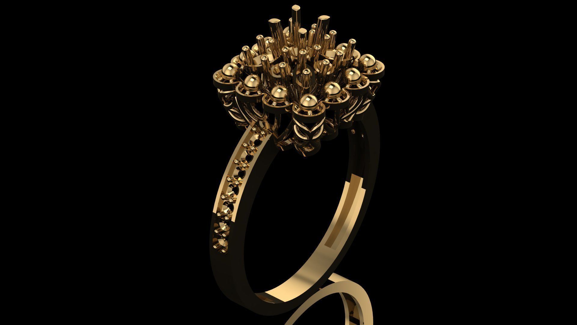 Ring Made With Gemvision Matrix9 3D 3D print model_11