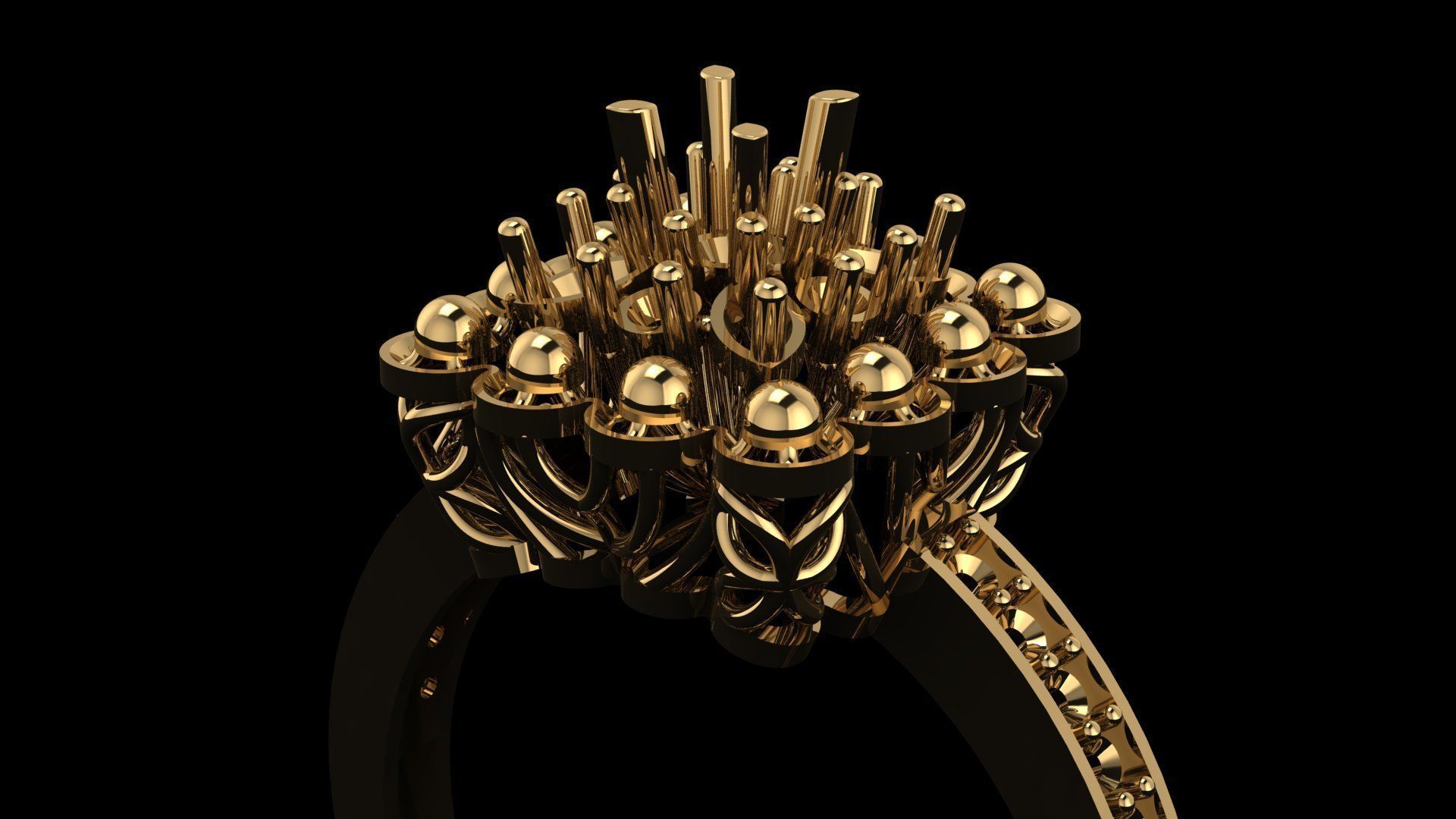 Ring Made With Gemvision Matrix9 3D 3D print model_1