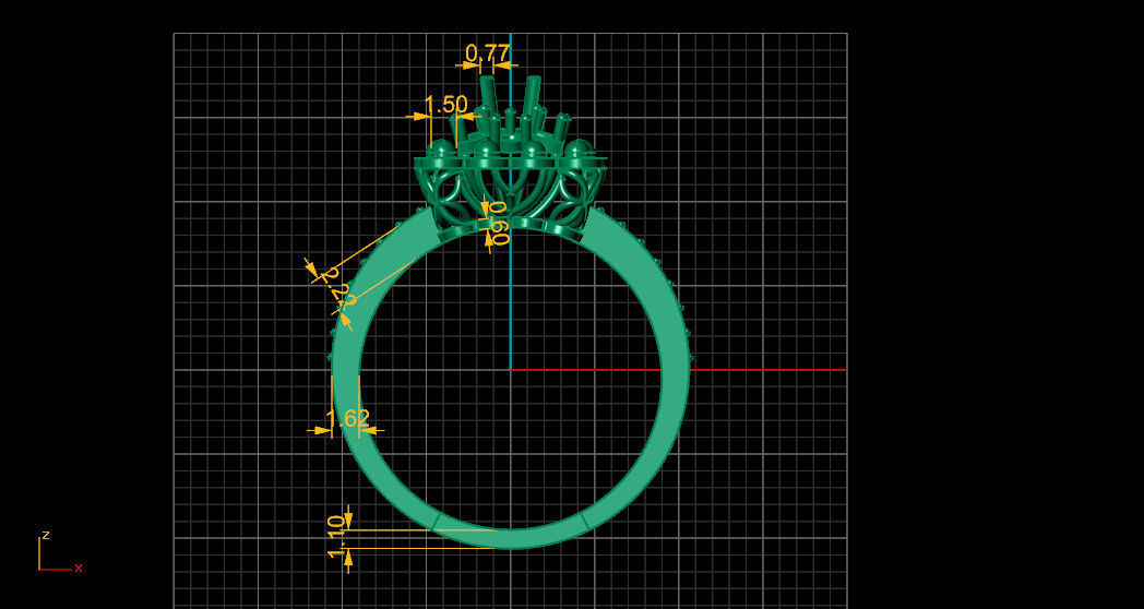 Ring Made With Gemvision Matrix9 3D 3D print model_7