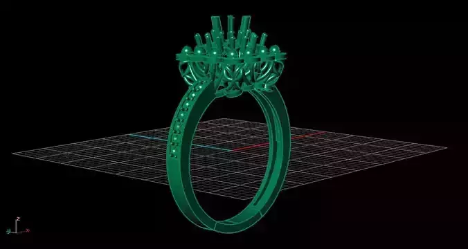 Ring Made With Gemvision Matrix9 3D 3D print model