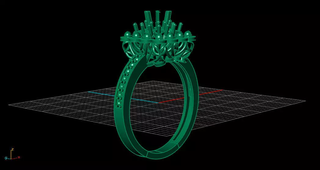 Ring Made With Gemvision Matrix9 3D 3D print model_0