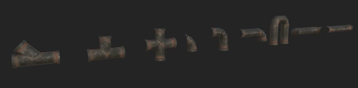Lead Pipes for Liquid Free low-poly 3D model_10