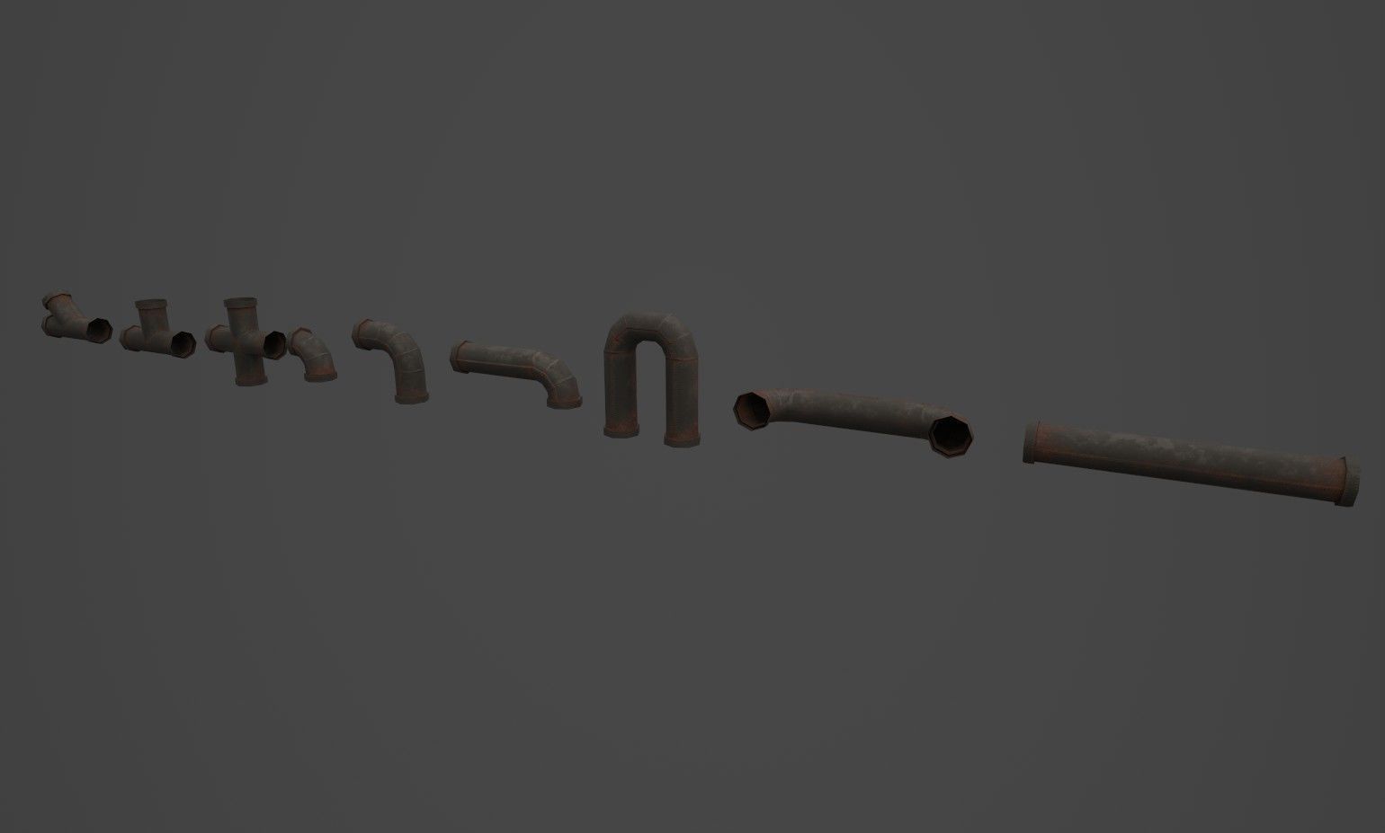 Lead Pipes for Liquid Free low-poly 3D model_11
