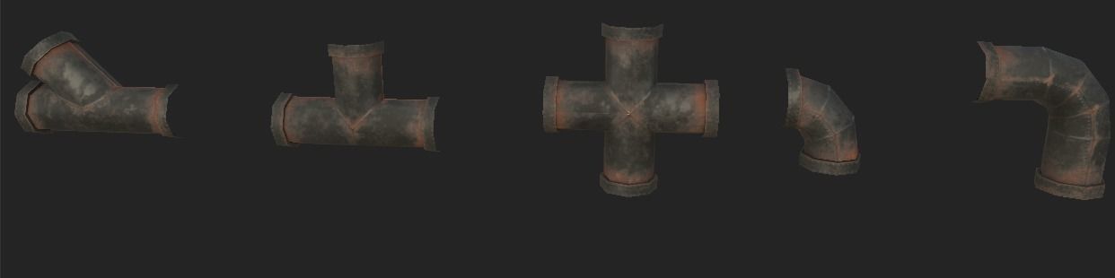 Lead Pipes for Liquid Free low-poly 3D model_9