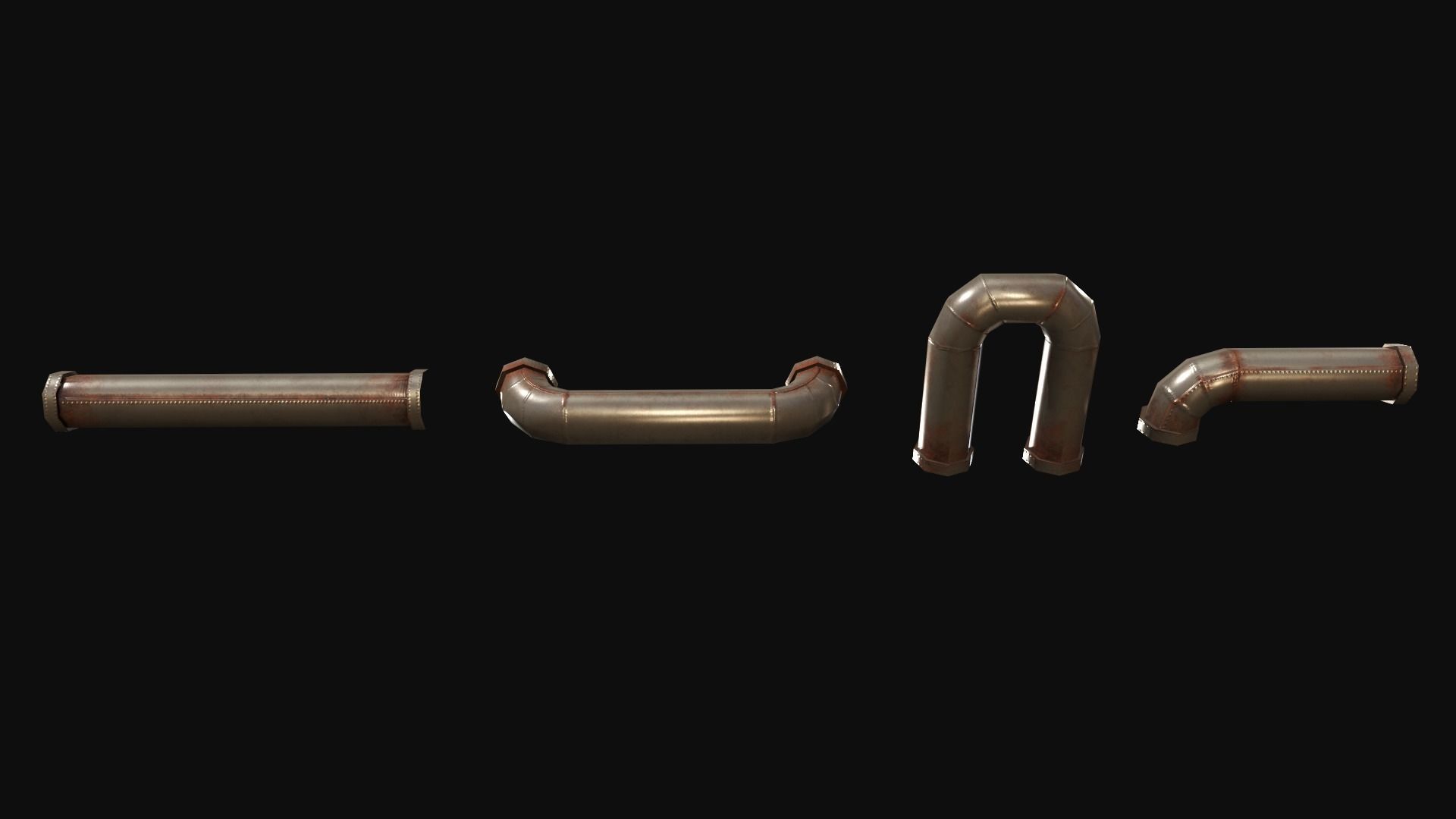 Lead Pipes for Liquid Free low-poly 3D model_5