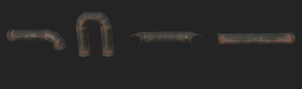 Lead Pipes for Liquid Free low-poly 3D model_8