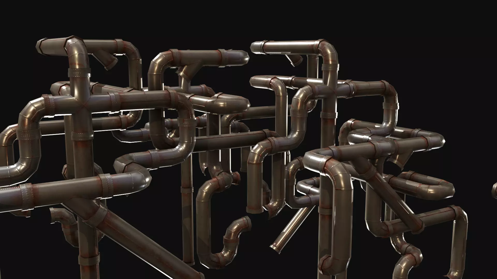 Lead Pipes for Liquid Free low-poly 3D model_0