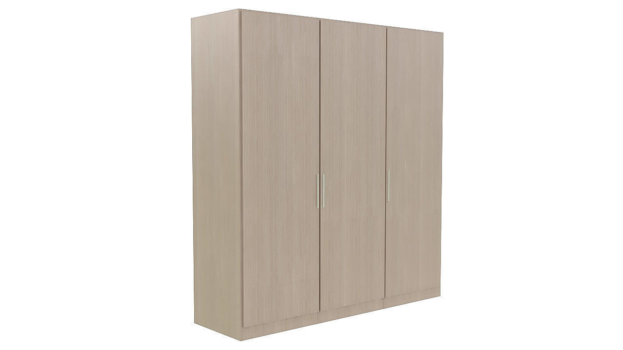 Wooden armoire closet  3D model_2