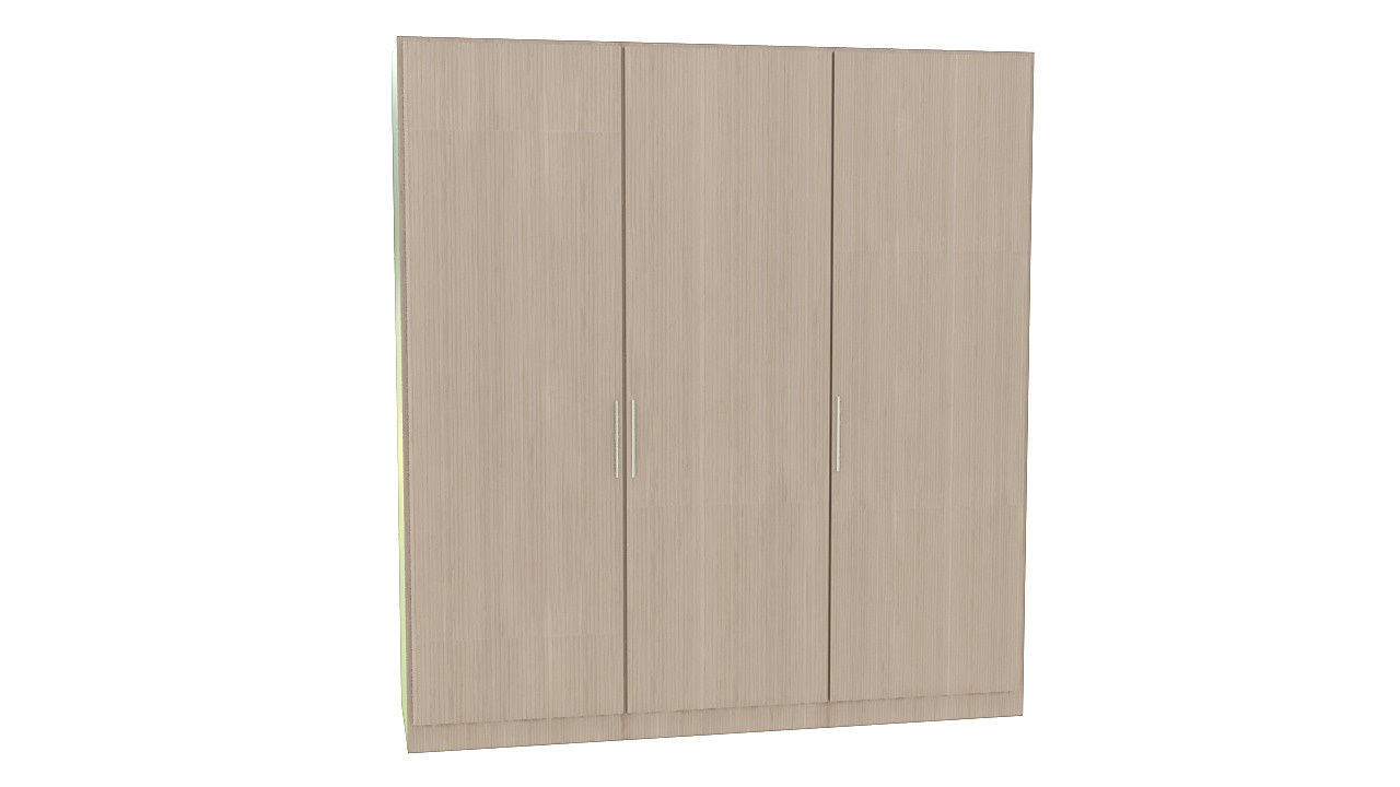 Wooden armoire closet  3D model_1